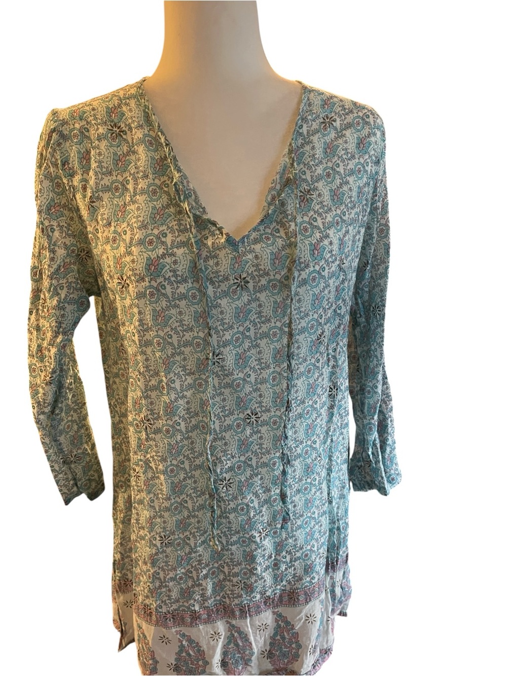 Henna  Bohemian-Style Printed Tunic/ Dress One Size